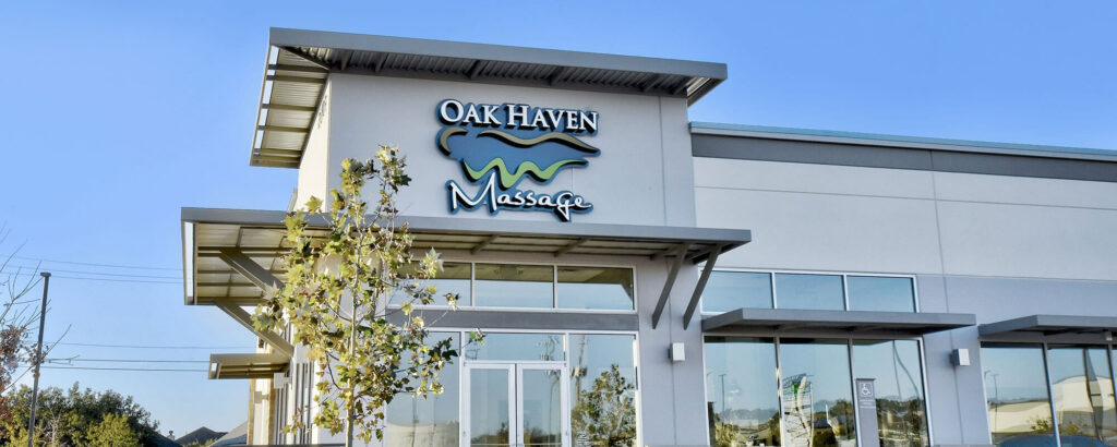 Exterior of Oak Haven Massage building